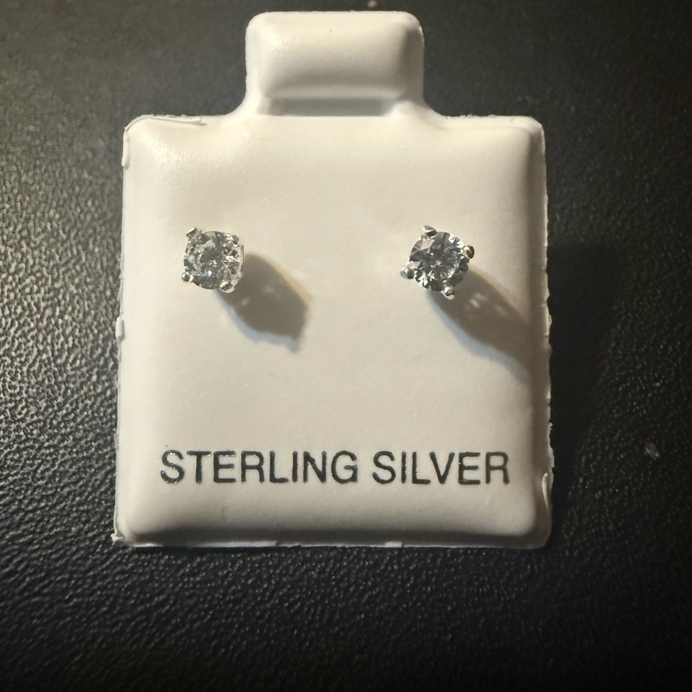 Sterling silver CZ studs